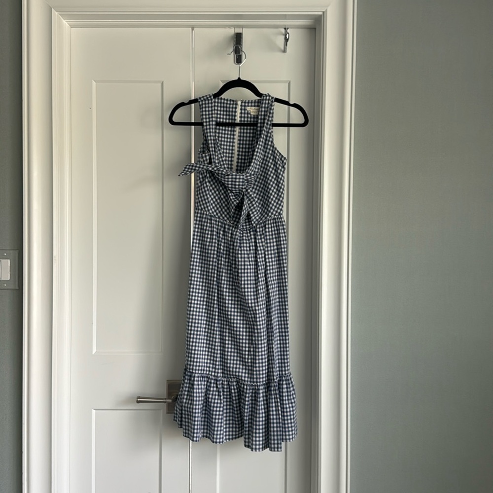 Shoshanna blue gingham dress
